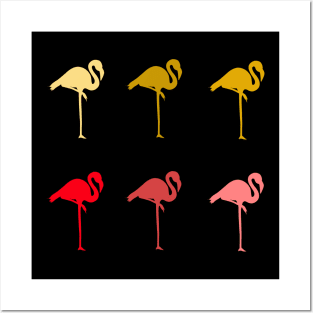 Colourful Flamingo Posters and Art